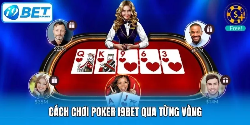 Cách chơi Poker i9bet qua từng vòng